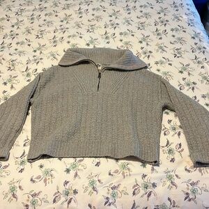 We the free oversized quarter zip sweater